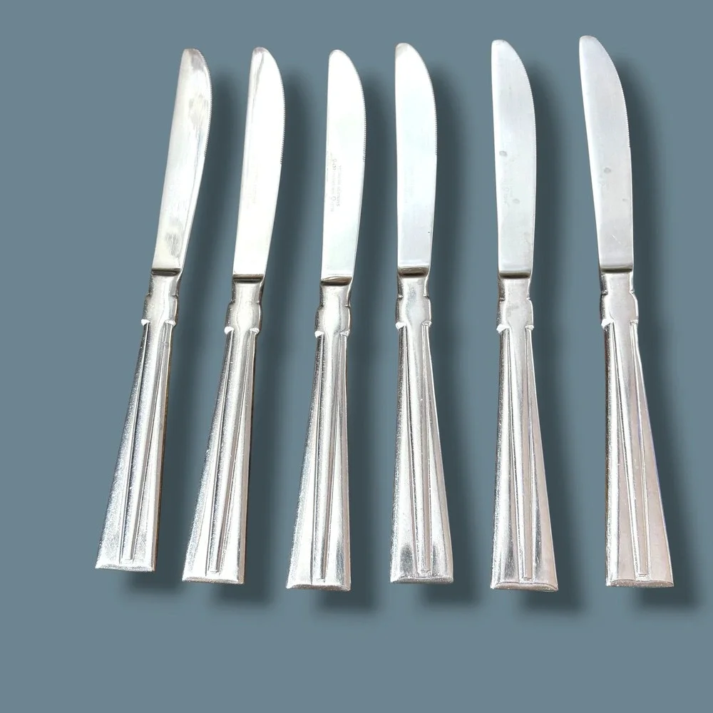 Reed & Barton Select Costa Brava Stainless Modern Solid 9 1/4in Dinner Knife (6)